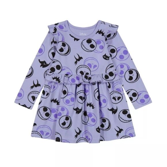 Nwt Nightmare Before Christmas Toddler Girl Size 18 months Printed Dress - Picture 2 of 9